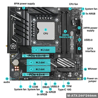 ERYING Core I9 14900HX 24C32T DDR5 RAM de doble canal LGA 1151 CPU placa base Combo DIY PC Gamer Set para jugadores de escritorio nuevo