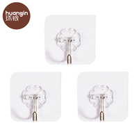 Gancho Adhesivo Transparente de Plástico Resistente para Pared, Ideal para Baño y Cocina, Gran Venta