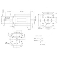 Motor paso a paso Nema 24, 1.8 grados, 2 fases, 2.7 Nm, 382 oz.in, 1.7 A, 60 mm, bipolar, para router CNC, robótica industrial y CNC