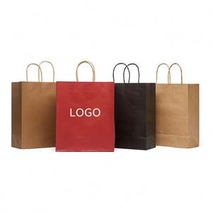 Bolsa de Papel Kraft Reciclable Personalizada con Asa, Bolsa de Compras Duradera de Estilo Clásico para Alimentos con su Propio Logotipo - Product Image 1