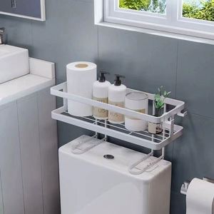 Étagère de rangement personnalisée pour salle de bain, organisateur de rangement au-dessus du placard, économiseur d'espace pour toilettes, support WC - Product Image 1