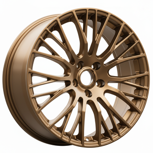 Ruedas de aluminio forjadas a medida en negro mate con diseño de radios múltiples para Audi, BMW, Mercedes, Lexus - Product Image 6