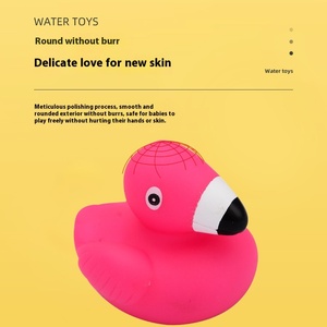 Mini Flamingo âm thanh làm Vinyl tắm đồ chơi cho trẻ em qua biên giới bán buôn nhựa bé căng thẳng cứu trợ nước chơi đồ chơi - Product Image 4