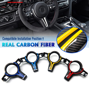 Cubierta de fibra de carbono para volante de coche, repuesto embellecedor para <span class=keywords><strong>BMW</strong></span> M2, M3, M4, M5, M6, X5M, X6M, F87, F80, F82, F83, F20, F30, F10, F15, F16 <span class=keywords><strong>M</strong></span>, <span class=keywords><strong>Sport</strong></span> - Product Image 4