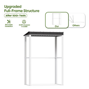 <span class=keywords><strong>Abri</strong></span> <span class=keywords><strong>de</strong></span> <span class=keywords><strong>jardin</strong></span> <span class=keywords><strong>de</strong></span> <span class=keywords><strong>4x4</strong></span> pieds en acier galvanisé <span class=keywords><strong>Abri</strong></span> <span class=keywords><strong>de</strong></span> stockage d'outils extérieur verrouillable double coulissant - Product Image 3