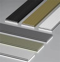 Profilé d'escalier antidérapant en aluminium avec coin en L pour bordure de marche en carrelage, revêtement de marche en acier inoxydable ou en métal