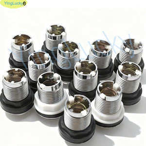 1 unidad de botón LED redondo pequeño de 33 mm, plateado, de plástico, operado con moneda simple/doble, microinterruptor para consola de juegos, inglés - Product Image 5