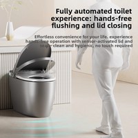 WC intelligent couleur moderne, cuvette de toilette chinoise monobloc, équipement sanitaire de salle de bain, siège chauffant entièrement automatique, double chasse d'eau, télécommande