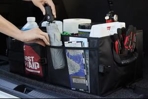 Caja de Almacenamiento Plegable de Gran Capacidad para Maletero de Coche, Impermeable, de Oxford 1680D, 57*33.5*29cm, Color Negro/Gris, Organizador para Maletero - Product Image 2