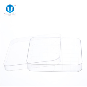 Boîtes de Pétri carrées en plastique Wantong Medical 100 mm, plaques bactériennes stérilisées à usage unique - Product Image 2