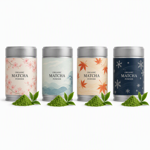 Authentic Japanese Uji Matcha Powder Ceremonial Grade Premium Quality Stone Ground Pure Green <b>Tea</b> In Traditional <b>Tin</b> - Product Image 5