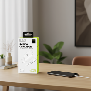Cargador Rápido S&N 3.1A USB con Cable para Dispositivos Micro USB - Product Image 3