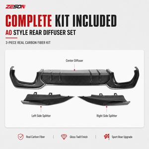 Diffusore Posteriore in Fibra di Carbonio Stile AO per <span class=keywords><strong>BMW</strong></span> Serie 3 G20 330i M340i Sport Pre Lci 2019-2022, Splitter Paraurti Posteriore - Product Image 3