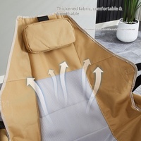 Fauteuil à bascule léger et portable pour le camping en plein air, chaise suspendue respirante en forme de lune, en acier à haute teneur en carbone