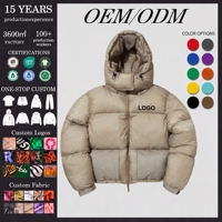Veste matelassée surdimensionnée pour homme, coupe courte, chaude, épaisse, en duvet, avec capuche, coupe-vent, parka isolée, veste matelassée