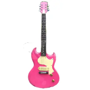 <span class=keywords><strong>Guitarra</strong></span> eléctrica Weifang Rebon de 6 cuerdas G400 en color rosa - Product Image 1