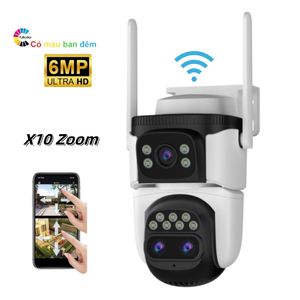 CS621ZR kamera Zoom tiga tampilan, kamera nirkabel Ptz panorama sistem CCTV kecepatan 4mm + 12mm 10X 360 - Product Image 1
