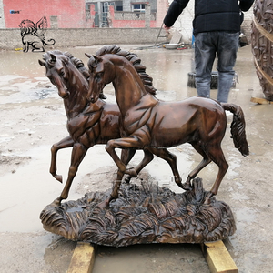 Blve Tùy Chỉnh Trang Trí Sân Vườn Ngoài Trời Kim Loại Nghệ Thuật Brass Cuộc Sống Kích Thước Ngựa Bức Tượng Lớn Đồng Bronze Ngựa Điêu Khắc - Product Image 4