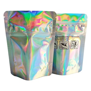 Design Logo Resealable Seal Foil Plastic Smell Proof 3.5 Custom Lock Packaging Pouch Zipper Ziplock Zip Holographic Mylar Bags