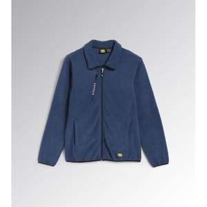 Veste Diadora Sweat Pile Fz en denim foncé, taille S, en polyester polaire, vêtements de sécurité - Product Image 1