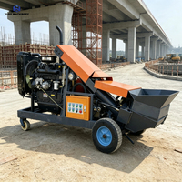 Pompe de livraison de béton à moteur diesel pour la construction, portée verticale 20 mètres