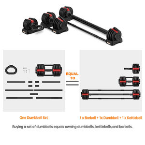 X ดัมเบลชุด40Lb แบบปรับได้18กก. โลโก้ตามสั่ง3 1ฟรีโฆษณา12น้ำหนักเพิ่มสีดำสำหรับทุกเพศรุ่น D7040 1ปี - Product Image 5