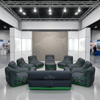 Fauteuil/Canapé Gonflable Misign avec Housse de Table Personnalisée Pleine Couleur, Pompe Électrique Étanche pour Événements Commerciaux et Salons