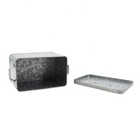 Boîte à pain de ferme moderne Boîte de rangement pour pain en métal Conteneur de rangement pour pain rétro Porte-bac pour comptoir de cuisine