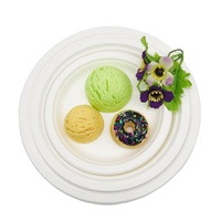 Assiettes jetables écologiques biodégradables en bagasse de canne à sucre