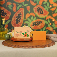 Savon Végétal Éclaircissant à l'Extrait de Papaye Naturel, Fait Main, Marque Blanche avec Emballage Personnalisé
