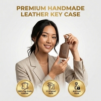 Housse de protection pour clé de voiture en cuir grainé fait main pour Renault Dongfeng Kadjar Koleos
