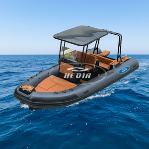 Bateau de luxe de 19 pieds, bateau français Orca Hypalon, bateau pneumatique à <span class=keywords><strong>coque</strong></span> en aluminium Rib580 pour 10 personnes - Product Image 1