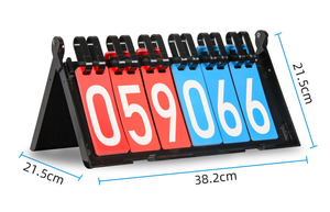 Tabellone Segnapunti da Tavolo a 6 Cifre per Basket, Pallavolo, Tennis e Allenamento Sportivo con Carte Scorrevoli - Product Image 4