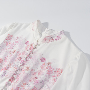 Vestido de Mujer Estilo Retro de Primavera con Cinturón, Cintura Ajustada y Estampado - Product Image 3