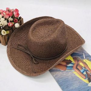 Factory Beach Travel Wholesale Wide Brim Roll up <b>Straw</b> <b>Hats</b> Wholesale Panama <b>Straw</b> Cowboy <b>Hats</b> - Product Image 4
