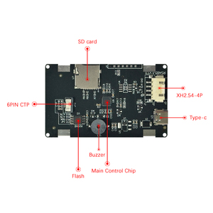 Sanyi 2.4 inch rtos thông minh UART nối tiếp cảm ứng LCD hiển thị HMI chức năng đơn giản Hỗ trợ buzzer modbus RTP CTP giá thấp người mới bắt đầu - Product Image 5