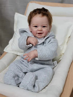 NPK 24 pouces/60 cm Poupée réaliste pour bébé Jouets Cadeau de Noël Poupée d'art faite à la main Poupée en silicone pour bébé Reborn