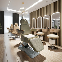 Lit électrique esthétique à 3 moteurs de style européen Salon de beauté Spa Table de massage médical Chaise de podologie pour les traitements de spa du visage