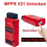Strumento di Tuning ECU OBD2 MPPS V21 di Alta Qualità, Sbloccato, con Chip Completo e Reset Infinito, con Cavo Breakout Tricore