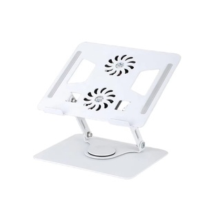 Soporte para Laptop con Ventilador de Enfriamiento Metálico Giratorio 360°, Base Plegable para Computadora de Escritorio, Soporte con Ventilador para Disipación de Calor - Product Image 2