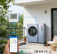 Pompe à chaleur split à basse température EVI avec onduleur DC, climatiseur intelligent WiFi, thermostat R32/R410A/R290, système CVC pour hôtel