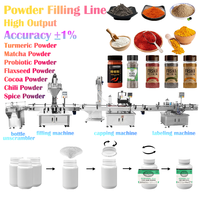 Ligne de remplissage de poudre pour épices, gingembre, oignon, ail, baies de goji, sésame, soja, noix, probiotiques, vitamines, machine de remplissage de poudre probiotique