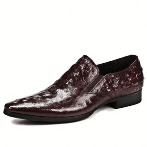 Chaussures pour hommes en cuir véritable, confortables, respirantes, fabriquées à la main en Italie, chaussures Oxford de style britannique à trois brides, chaussures habillées - Product Image 6
