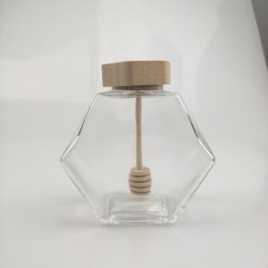 100ML 220ML 380ML Hexagonal GLASS <b>HONEY</b> JAR - Product Image 1