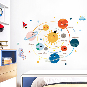Cartoon Solar System Vinyl <strong>Wall</strong> <strong>Stickers</strong> Children Room Decoration Boy Kids Rooms <strong>Wall</strong> Decor <strong>Nursery</strong> Decorate DIY Art Murals Home - Product Image 5