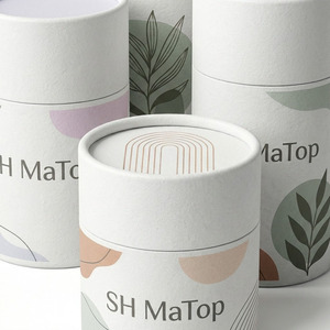 Tube cylindrique en carton <span class=keywords><strong>blanc</strong></span> vierge en gros pour pot de crème de soin - Product Image 2