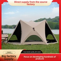 Tente de camping pliable portable d'extérieur en tissu Oxford, ouverture rapide, sphérique, quatre saisons, pour plage et parc, ensemble complet, pare-soleil et imperméable