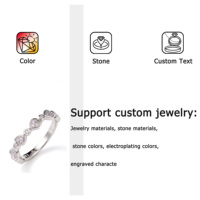 Bague de fiançailles pour femme en argent 925 plaqué platine, sertie de zircone cubique, personnalisable, pour mariage et fêtes
