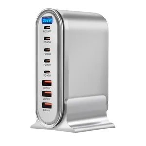 Nuevo <span class=keywords><strong>Cargador</strong></span> Multi-Puerto de 268W, <span class=keywords><strong>Cargador</strong></span> con 8 Puertos USB Tipo-C, Pantalla LED, Carga Rápida, <span class=keywords><strong>para</strong></span> Hogar, Oficina y Viajes, <span class=keywords><strong>para</strong></span> Teléfono - Product Image 2