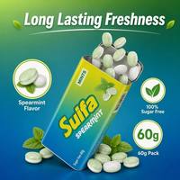 Bottle Packing Strong Cooling Peppermint Sugar Free Xylitol Mint Candy Fresh Breath Tablet Mints Bulk Fruity Flavor OEM/ODM